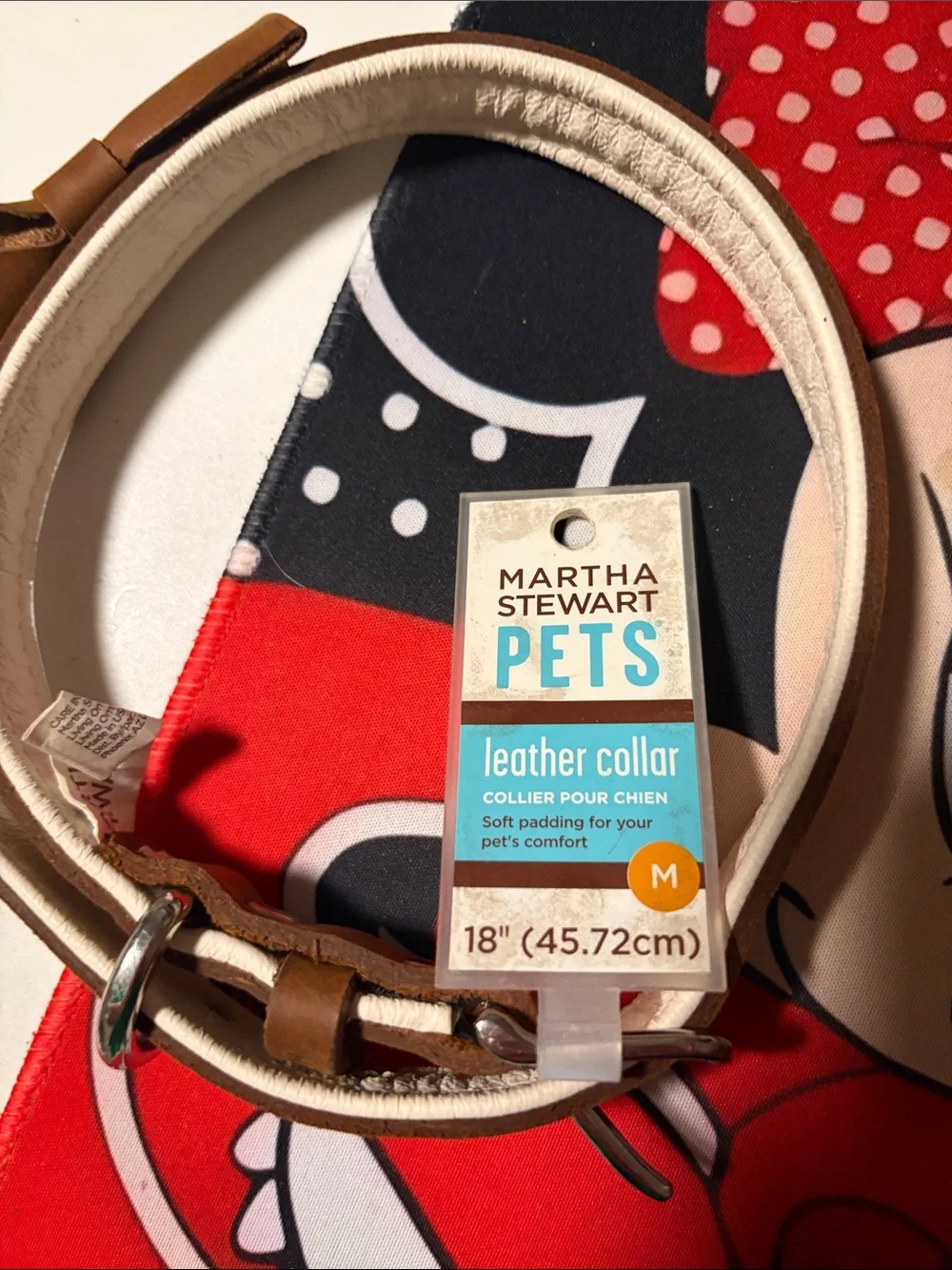 Brown Leather Dog Collar and leash and a licking mat for cat or dog